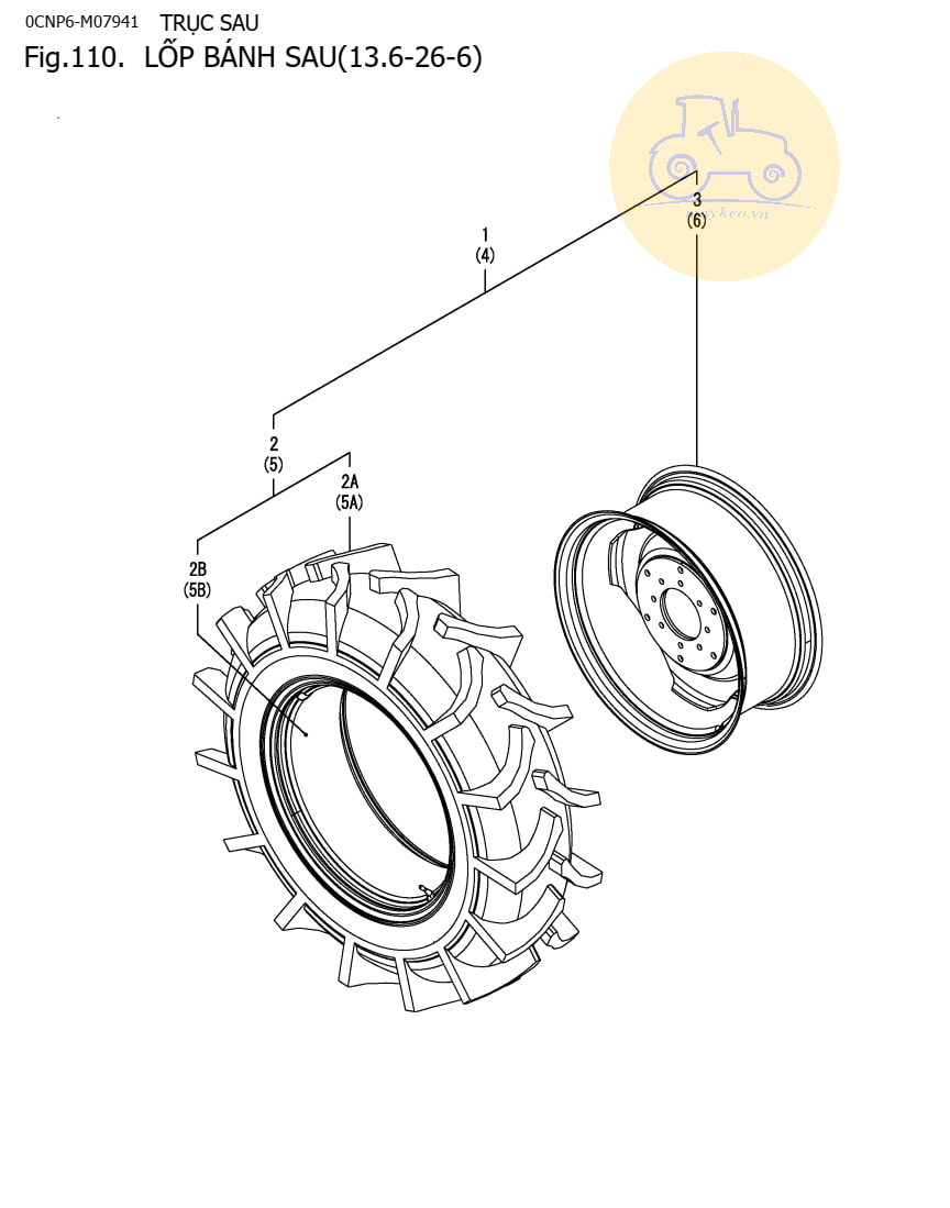 Lốp sau Ym351-YM357