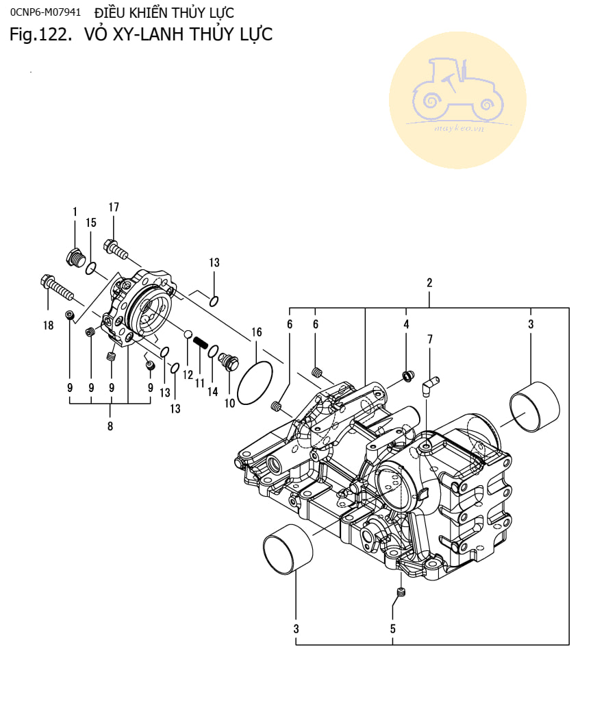 Vỏ xy lanh thủy lực