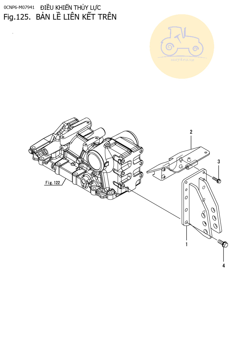 Bản lề liên kết trên YM351-Ym357