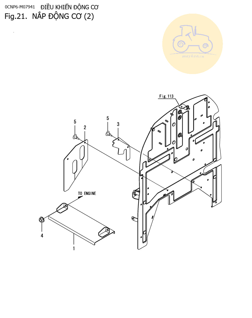 Nắp động cơ 2 351