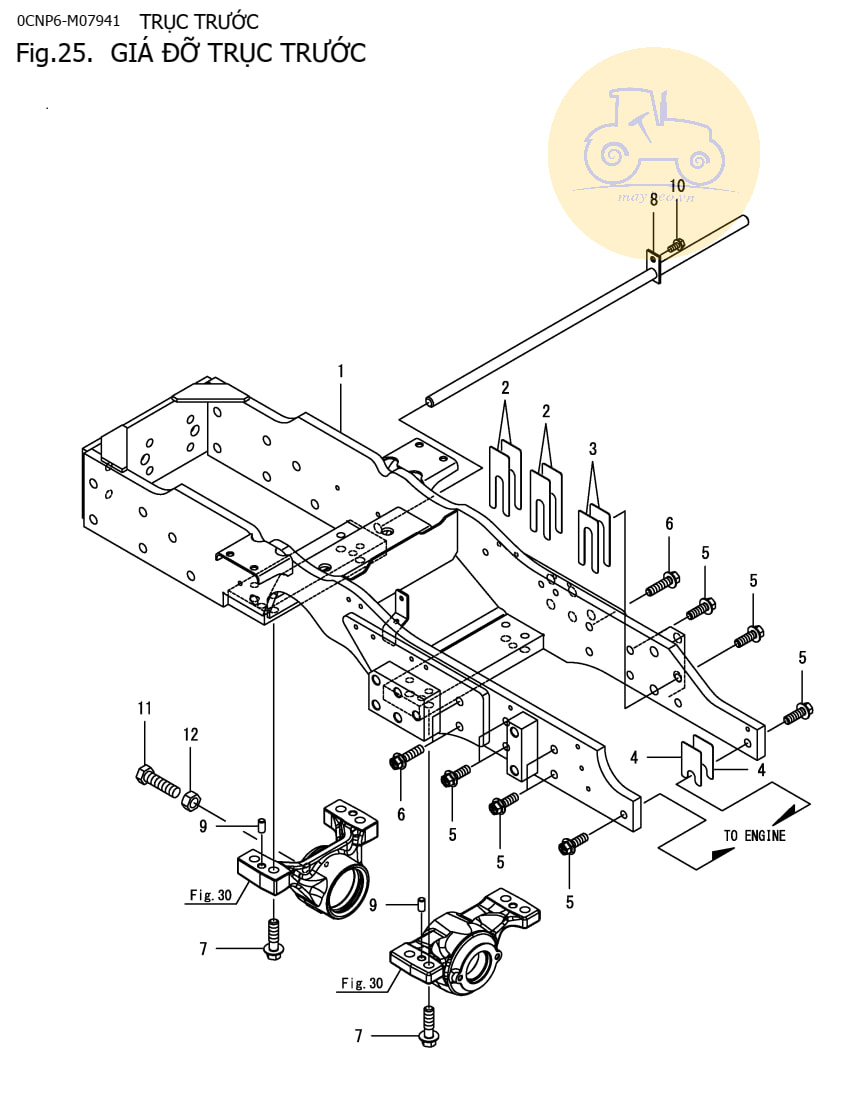 Giá đỡ trục trước ym351