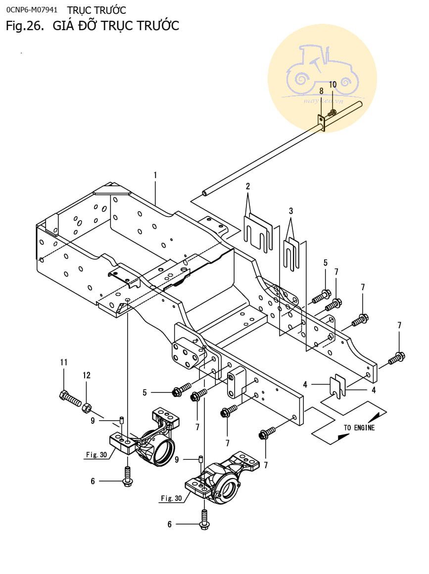 Giá đỡ trục trước YM357