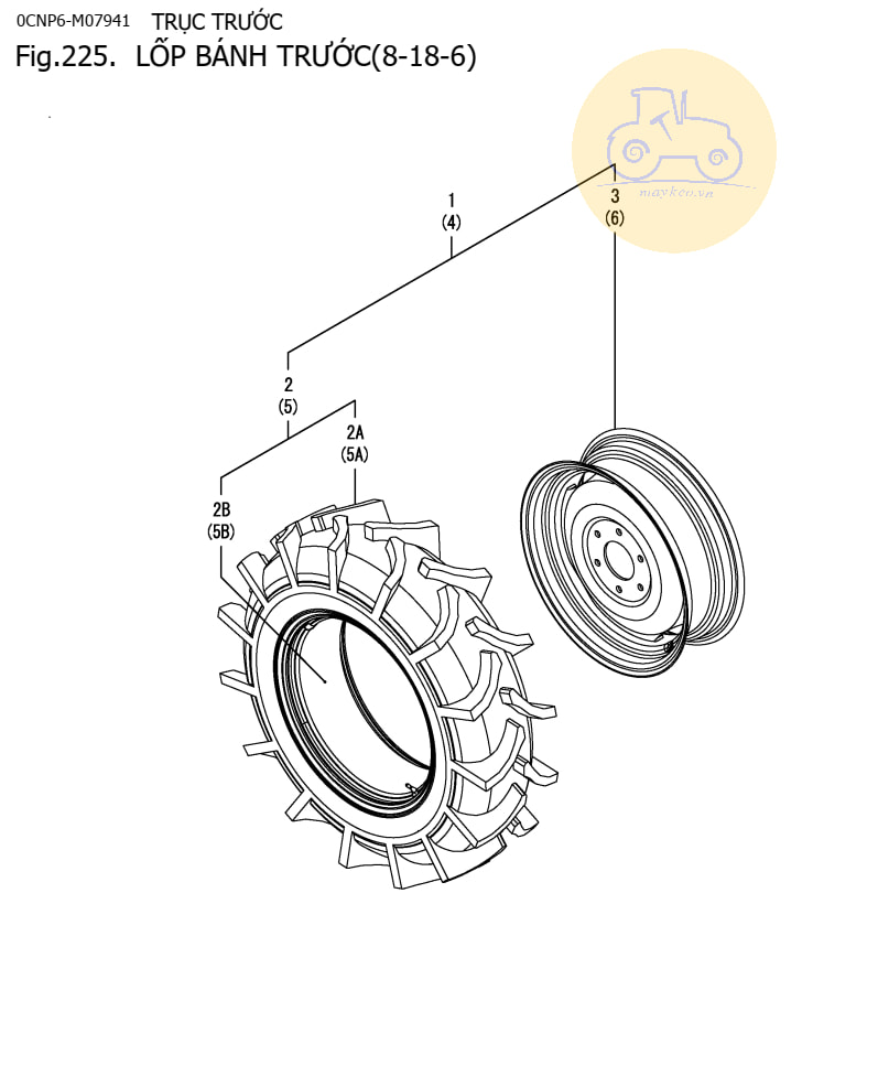 Lốp bánh trước Ym351-YM357