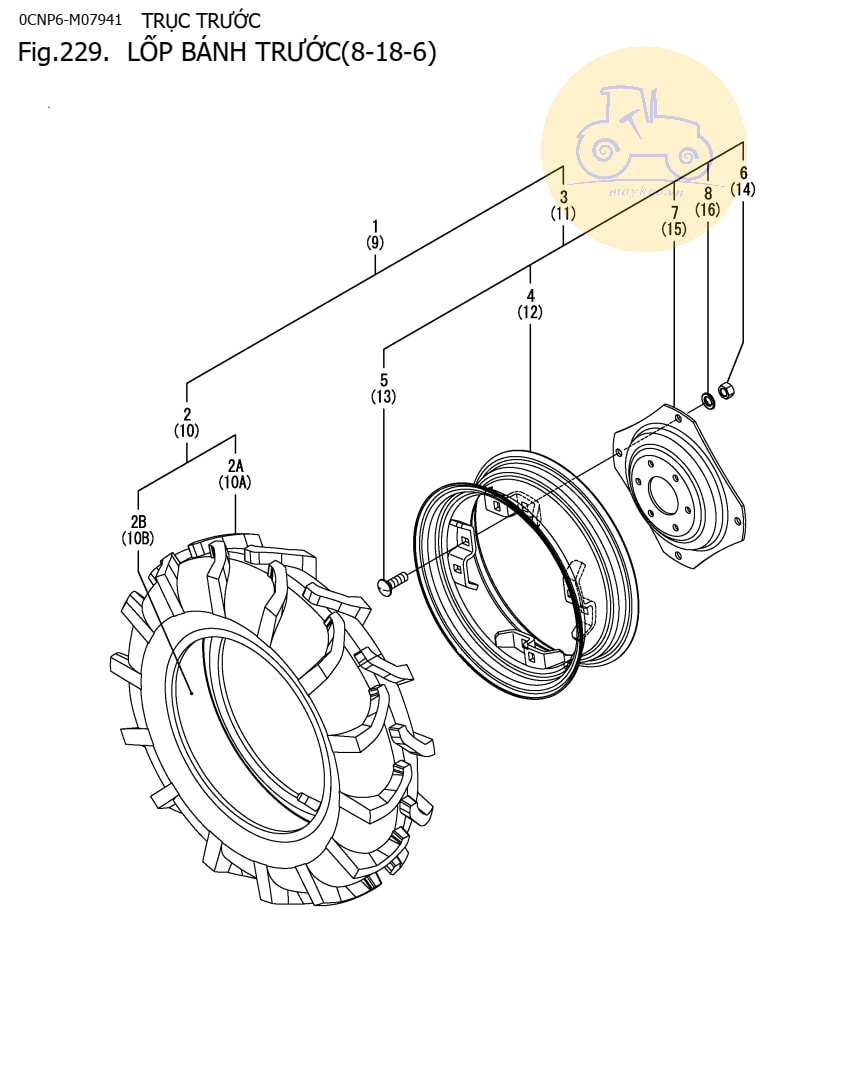 Lốp bánh trước YM357A-L