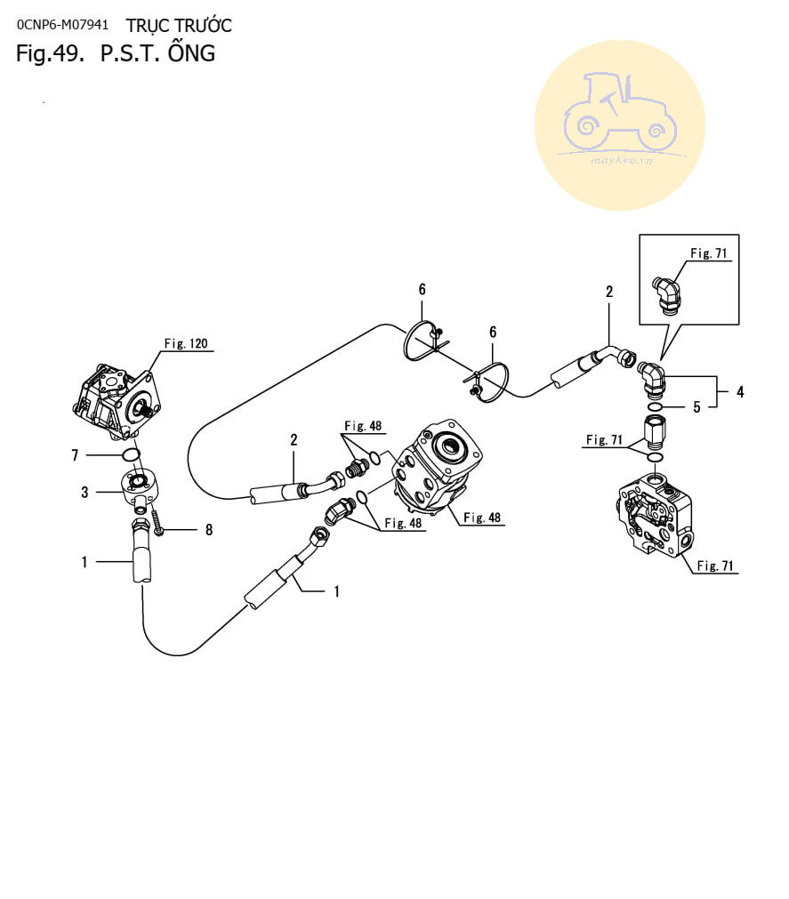 Ống thủy lực lái 351