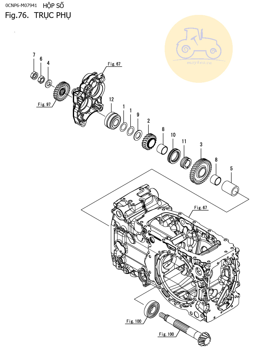 Trục phụ YM357