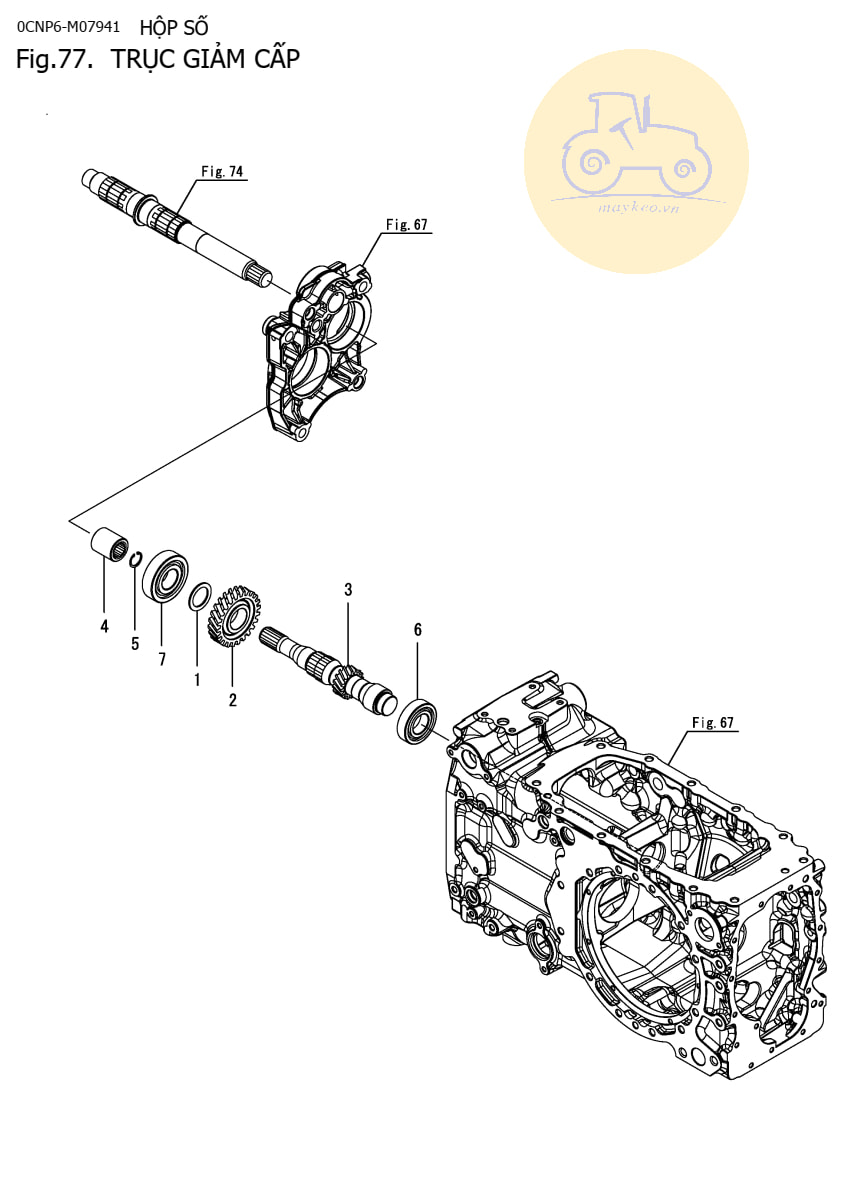 Trục giảm cấp YM351