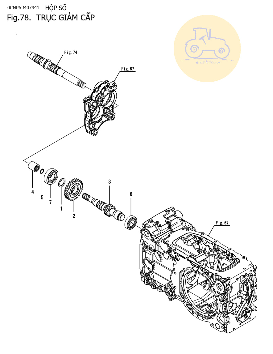 Trục giảm cấp YM357