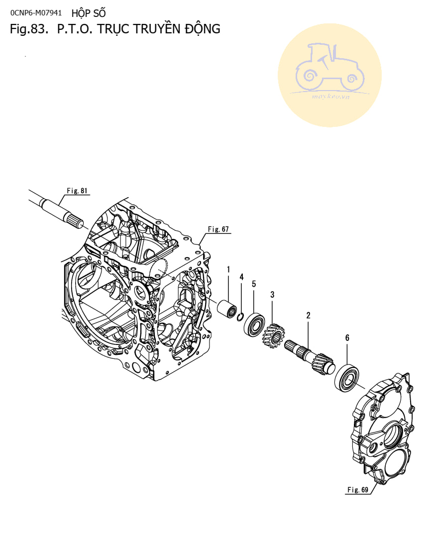 Trục truyền động PTO YM357