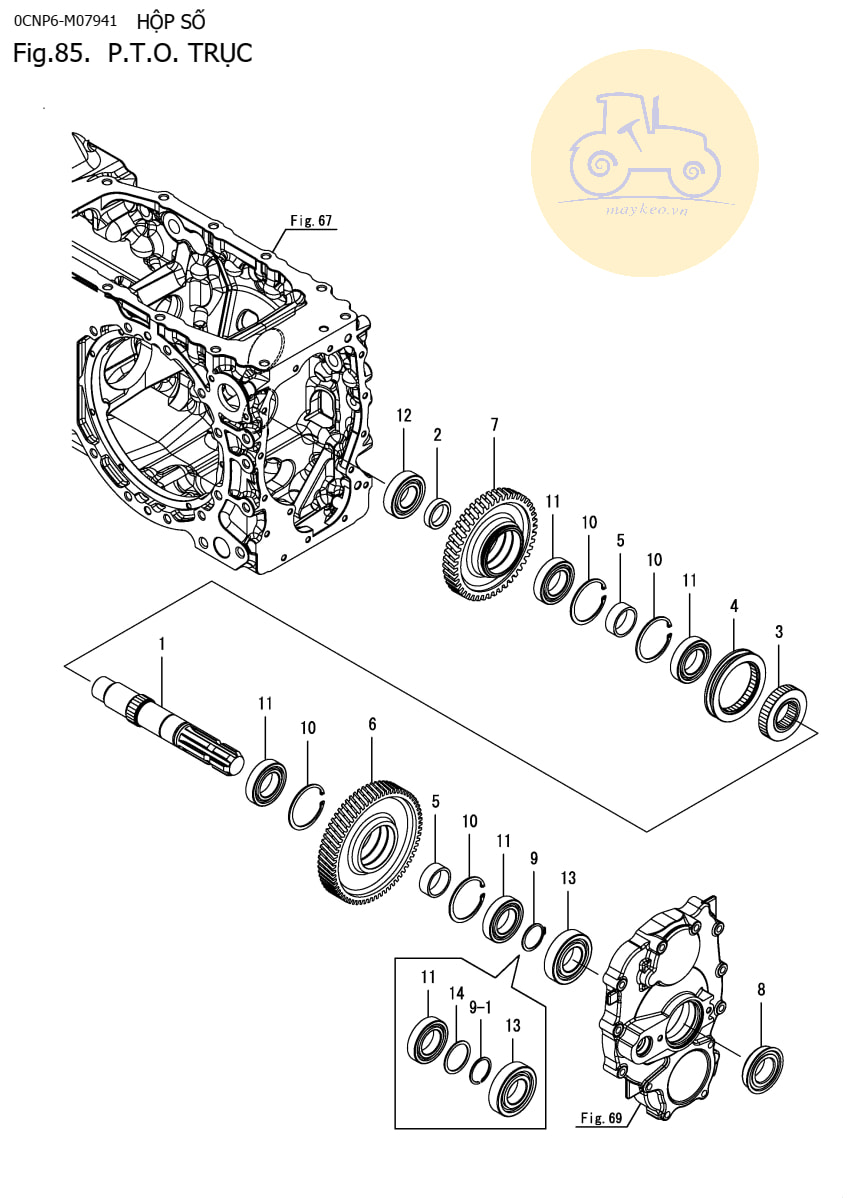 Trục PTO YM357